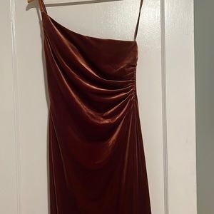 Revelry Jade Velvet Bridesmaid Dress